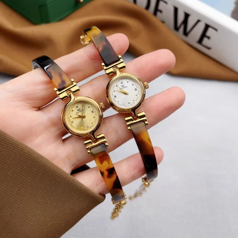 Amber Bracelet Women\'s Watch Luxury Delicate Bracelet Small Quartz Watch Brazalete Acero Inoxidable Mujer Relógio Feminino