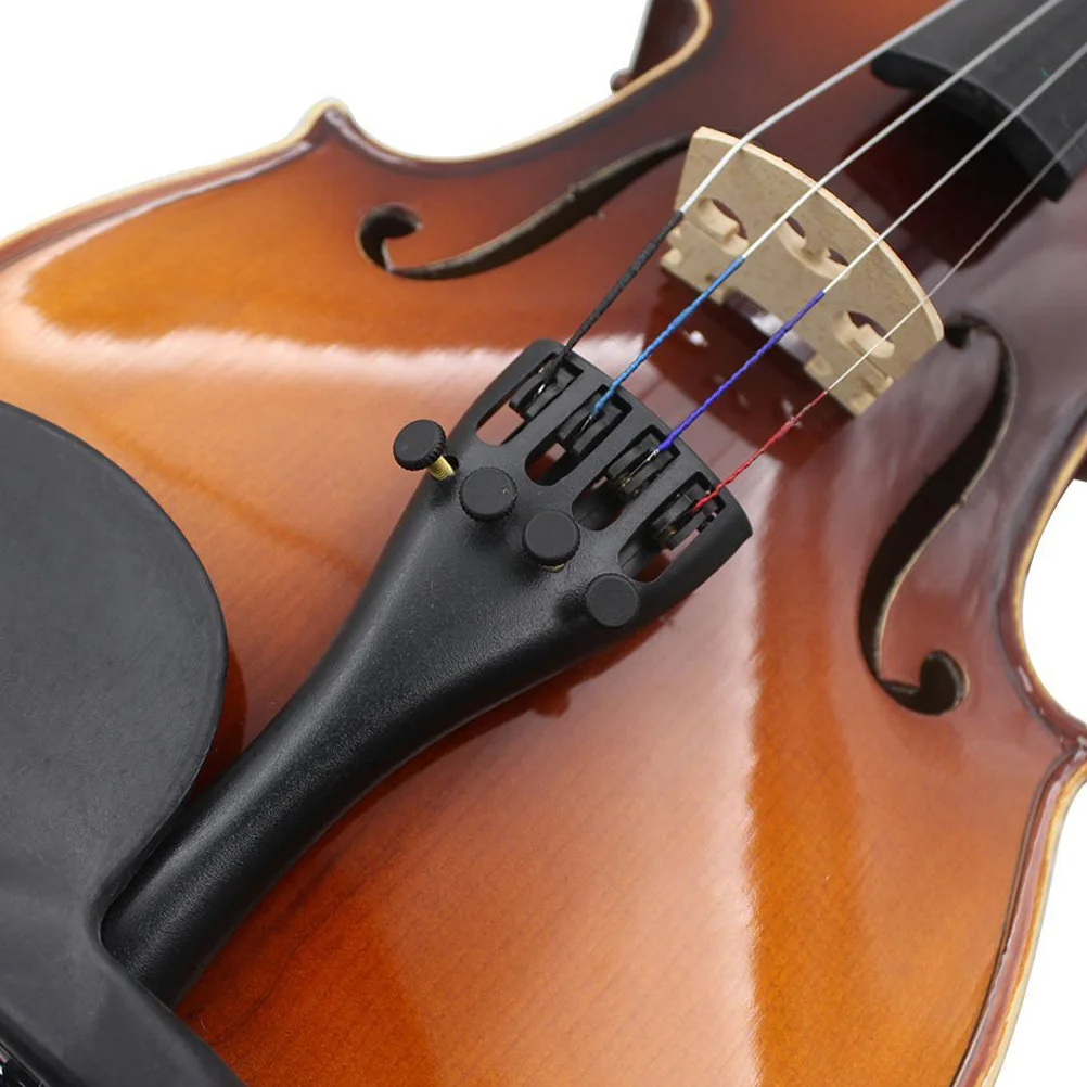 

4pcs Tailpiece Fine Tuners Aluminum Alloy String Holder Replacement for 3 4 4 Violin Strong Musical for Violin