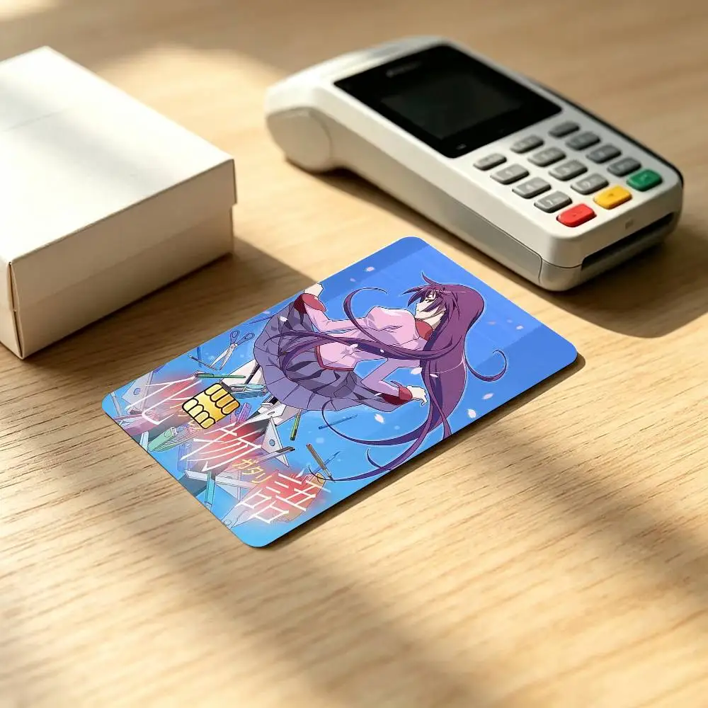 B-Bakemonogatari  A-Anime Credit Card HD Stickers Small Chip Waterproof Sticker Game Card Decal Gift