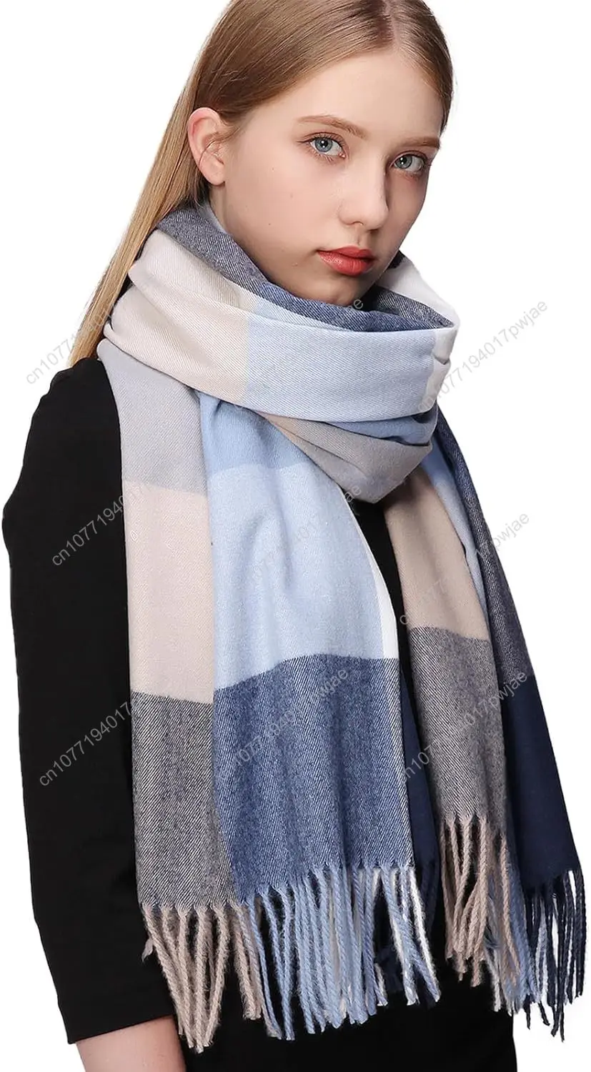 

RIIQIICHY Plaid Scarfs for Women Fall Winter Scarves Pashmina Shawls and Wraps for Evening Dresses