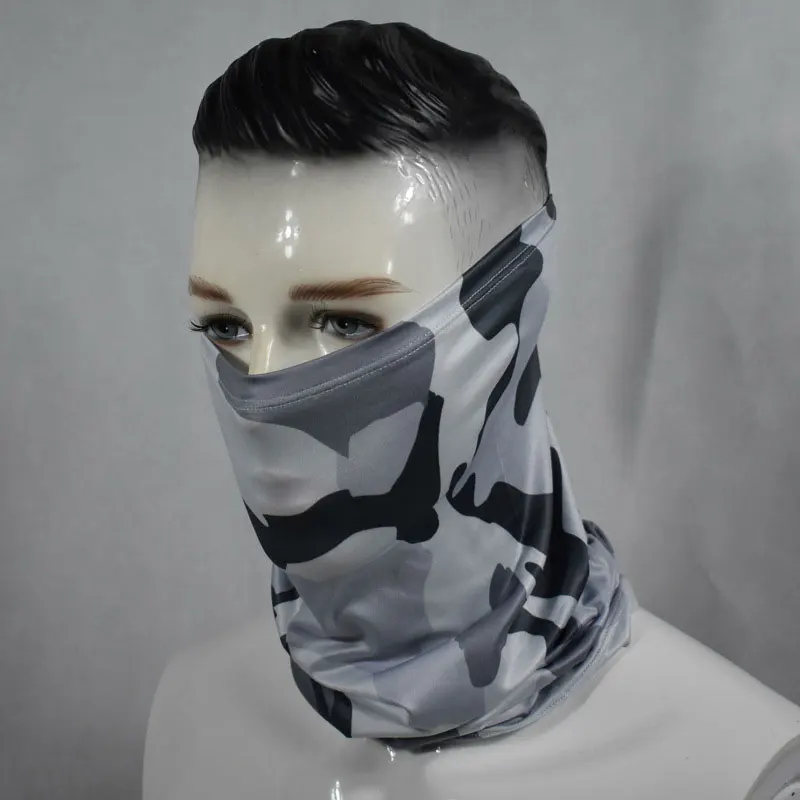 Kominiarka Ochronna na Twarz z Ochroną UV Oddychająca Maska na Twarz Lekka Osłona na Twarz Outdoorowa Czapka z Nadrukiem Kamuflażowym dla Kobiet i Mężczyzn