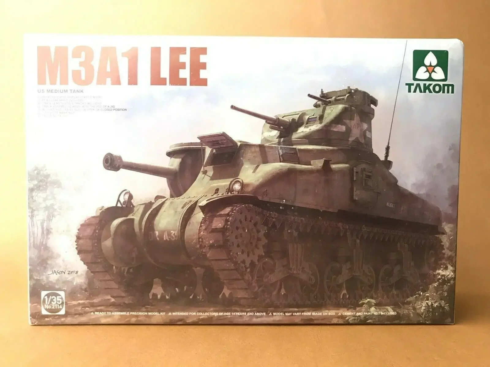 Takom 2114 1/35 M3A1 Lee US Medium Tank Plastic Model Kit