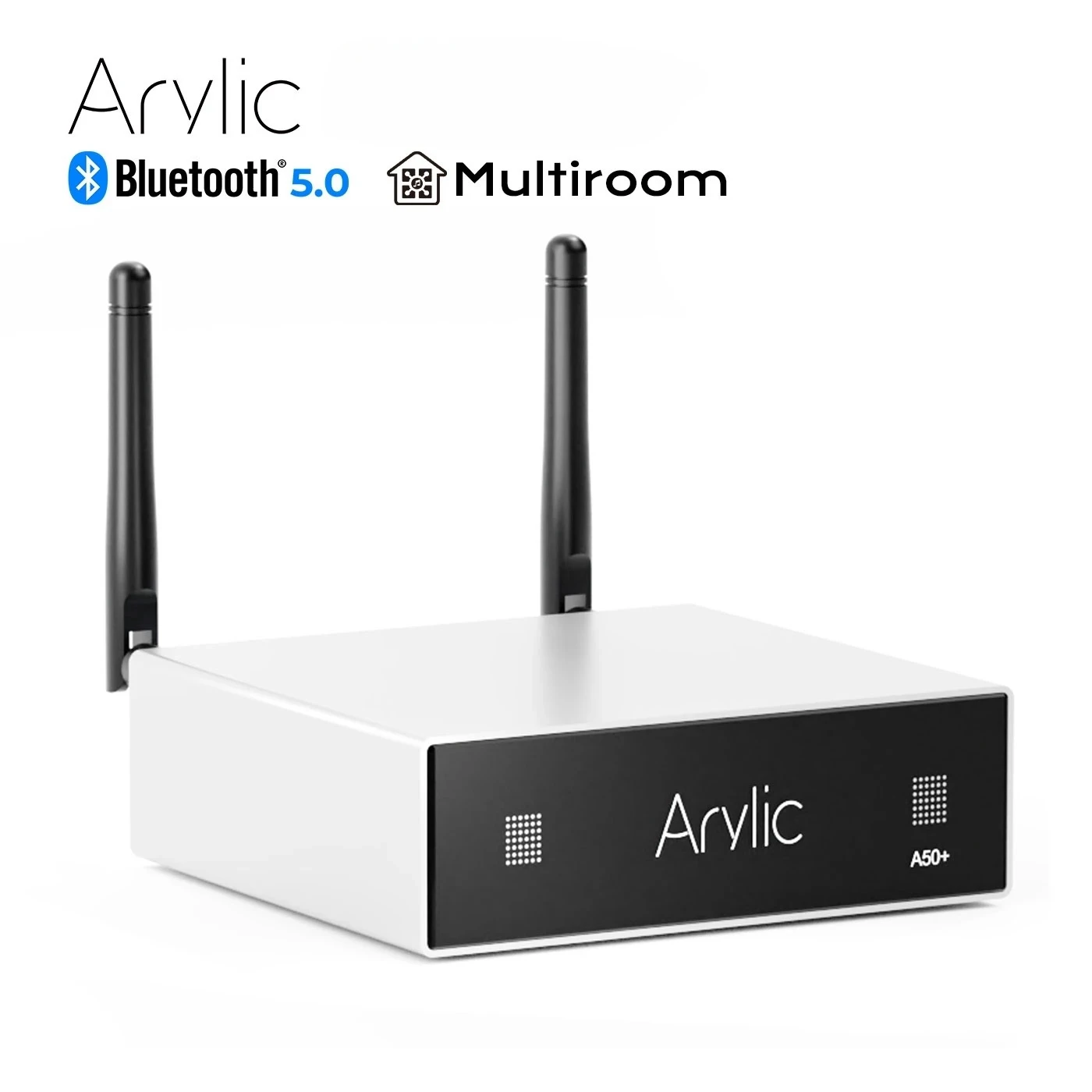 Arylic A50+ Home WiFi and Bluetooth-compatible HiFi Stereo Class D digital multiroom amplifier with Airplay Equalizer Free App