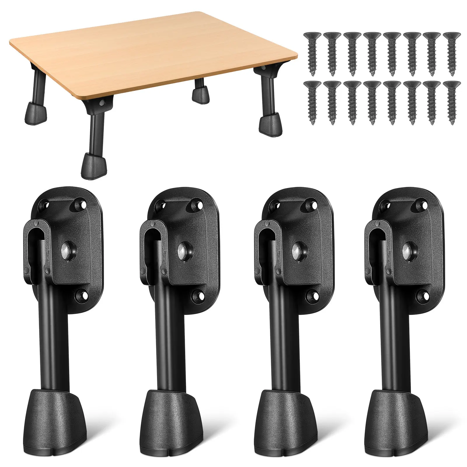 

4 шт. железных складных ножек для стола, сверхпрочные современные мебельные опоры для обеденного стола, прикроватной тумбочки, приставных столиков, складные, прочные