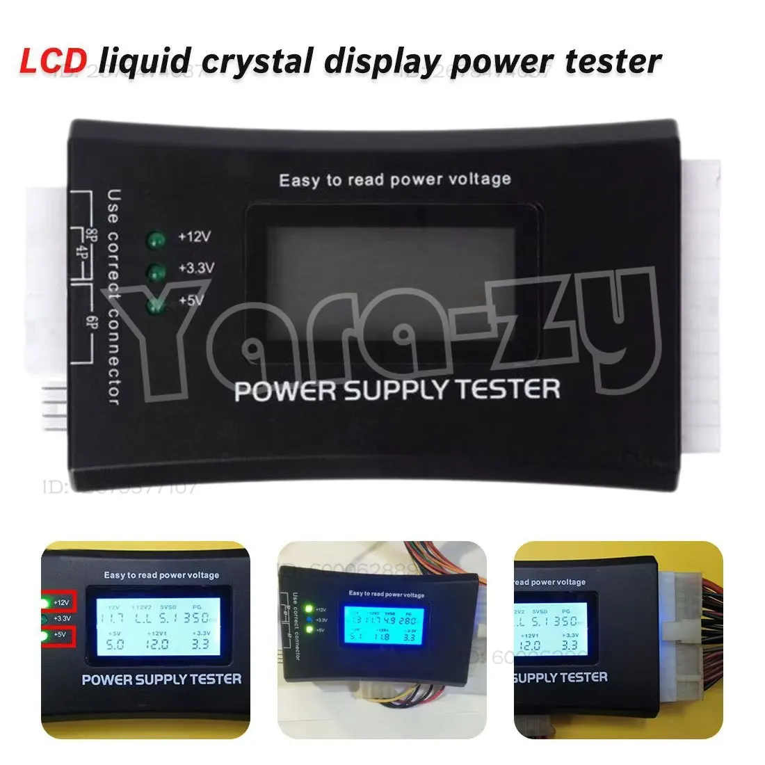 Chassis Power Test Components LCD Tester ATX Plastic Tools Voltage Digital Display Portable Multifunction
