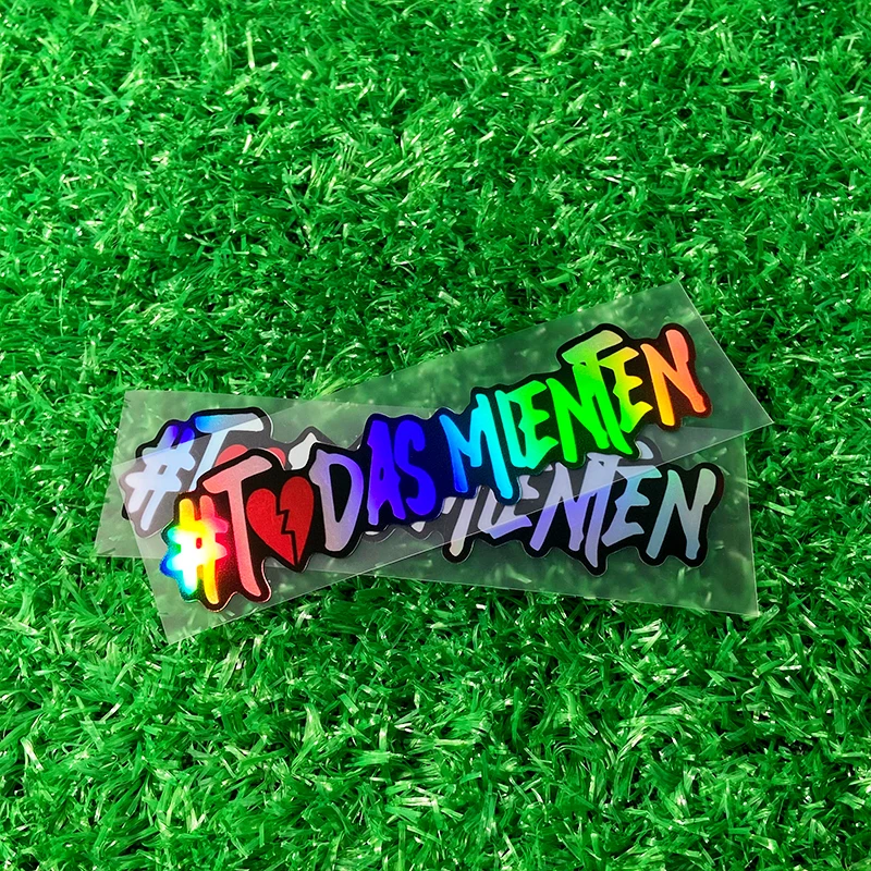 Todas Mienten Pero Yo Mas Reflective Laser Waterproof Motorcycle Stickers for Motorbike Fuel Tank Electric Scooter Vinyl Decals