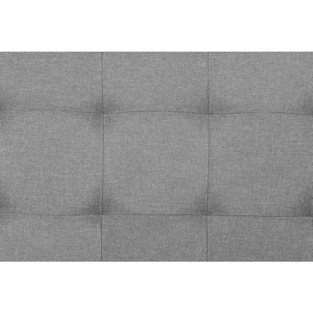 조절 가능한 높이의 인조 린넨 덮개를 씌운 터프트 헤드보드, 킹, 그레이