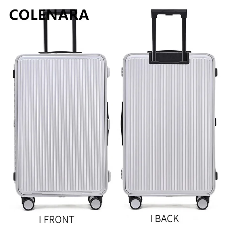 COLENARA Luggage Business Boarding Box Full Aluminum Magnesium Alloy Trolley Case 20
