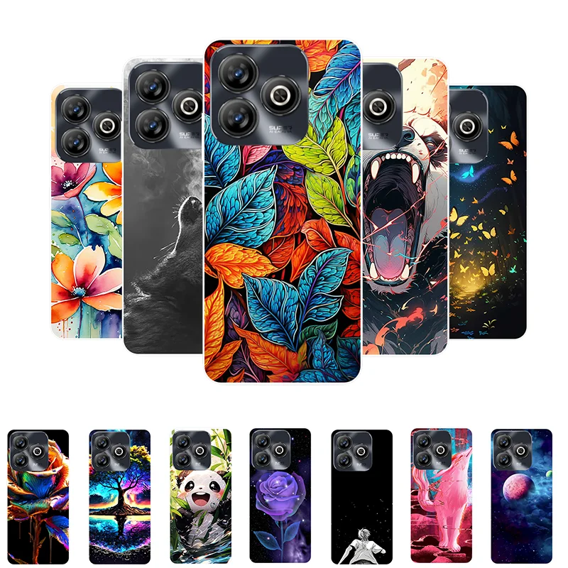 For ZTE Blade A75 4G Case Z2359 Leaves Panda Soft Silicone Back Cover for ZTE Blade A75 Phone Case BladeA75 Bumper