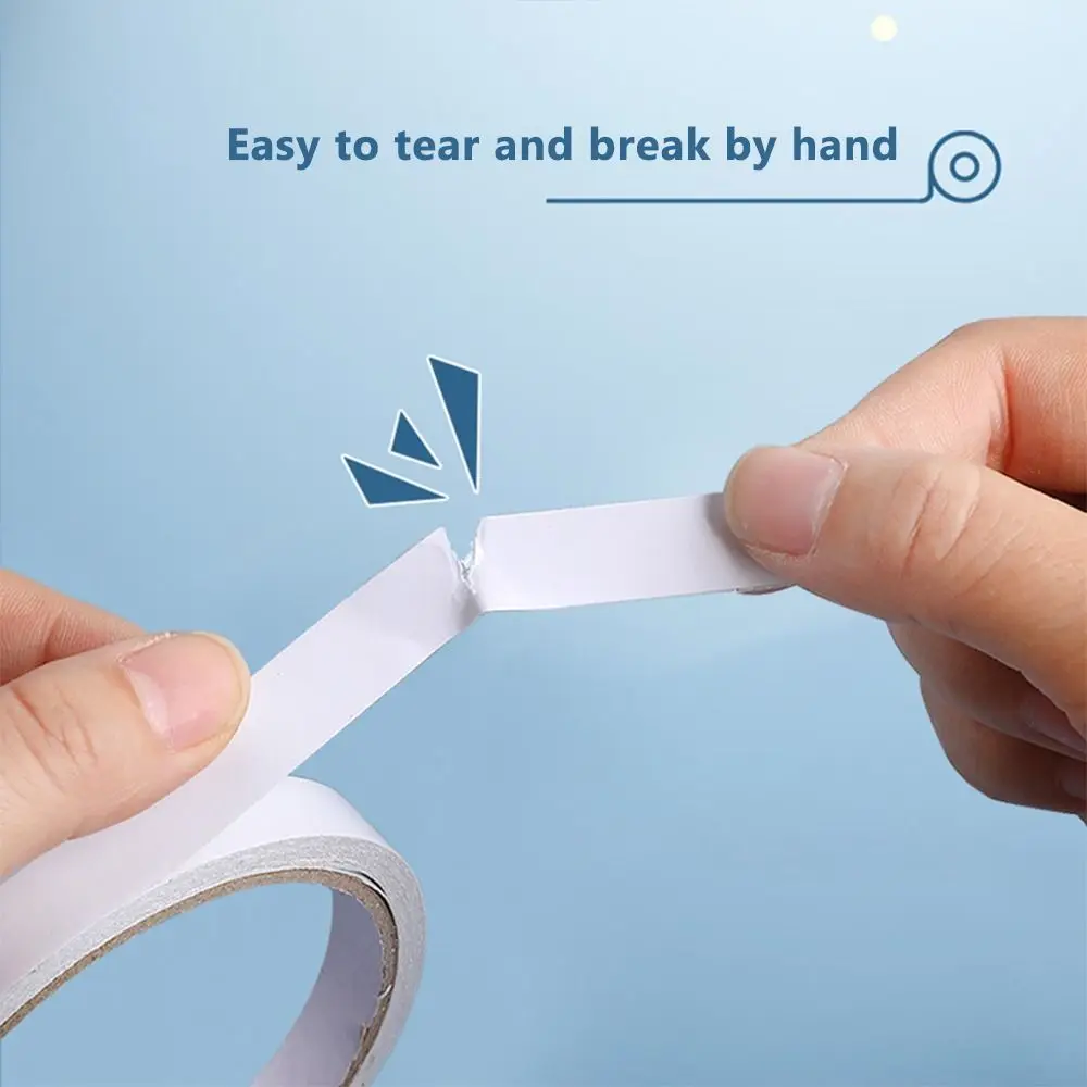 Simple Strong Viscosity Double Sided Tape White Ultra-thin Adhesive Tape Strong Tape Sticker School/Home/Office