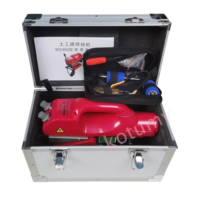 1100W Geomembrane Welding Machine Hot Wedge Welder HDPE Sheet Plastic Pond Liner Welder PVC Repairing Welding Machine