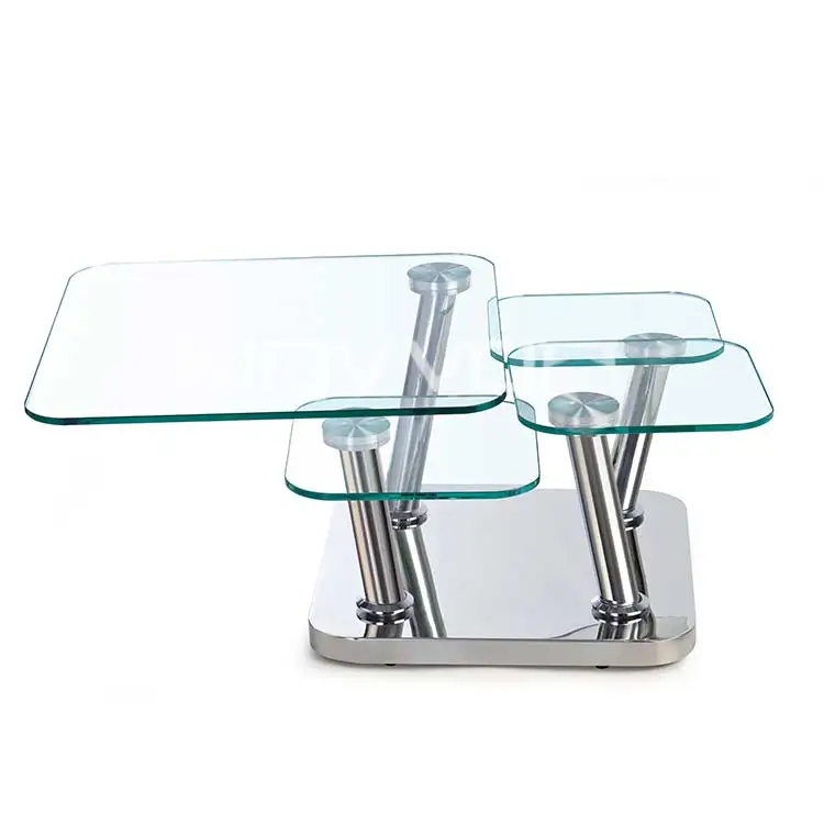 

Modern Luxury Solid Metal Good Quality Multi-Functional Portable Rotating Swivel Nesting Extendable Corner Coffee Table