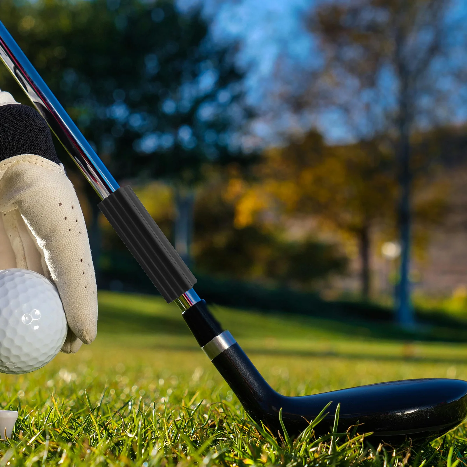 نادي الغولف المطاط قبضة رمح المشبك سميكة المضادة للانزلاق الجانب الضلع حامي لمجموعة إصلاح استبدال قبضة