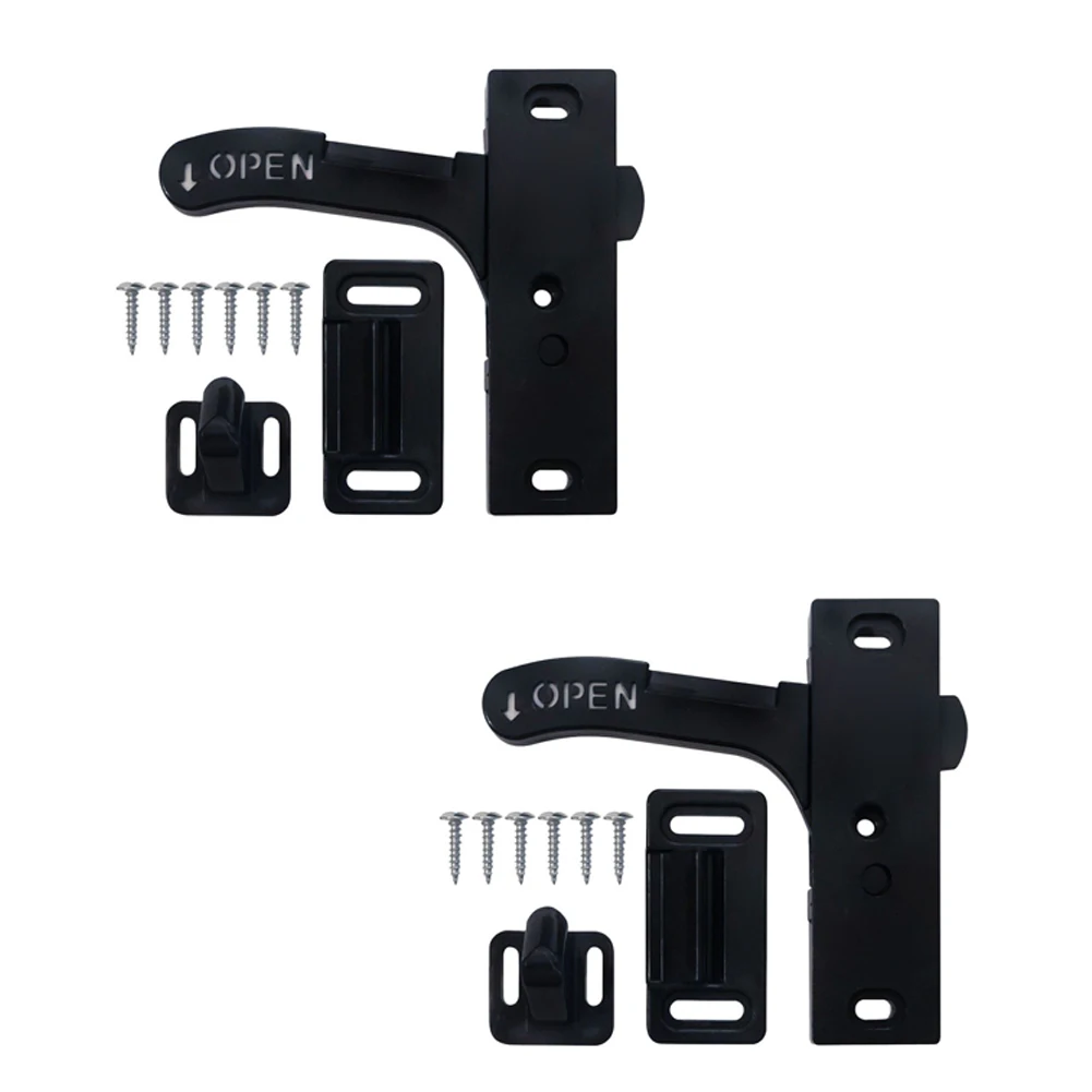 ABS For RV Screen Door Handle Kit Includes Left-Hand And Right-Hand Latches For Camper Trailer And Fifth Wheel Use