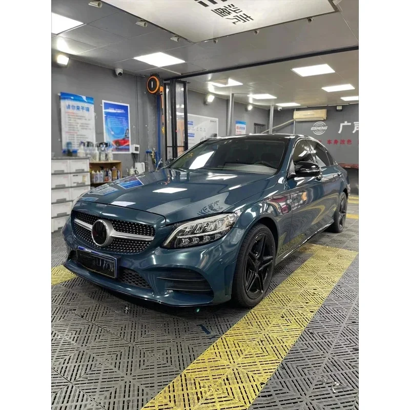 Hight Quality 1.52X17M Bubble Stretchable PET Avalon Green Wraps Sticker Car Wrapping Film PVC materials