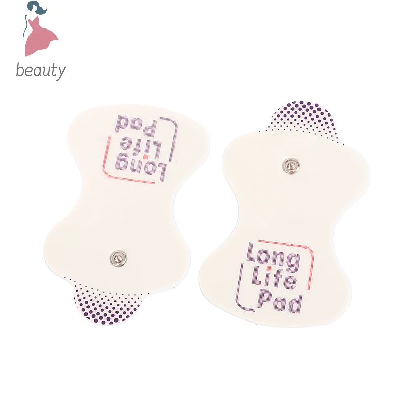 2PCS Long Life Pad Electrode Massage Pads Cable for Digital Tens Acupuncture Device Body Massager Therapy Machine