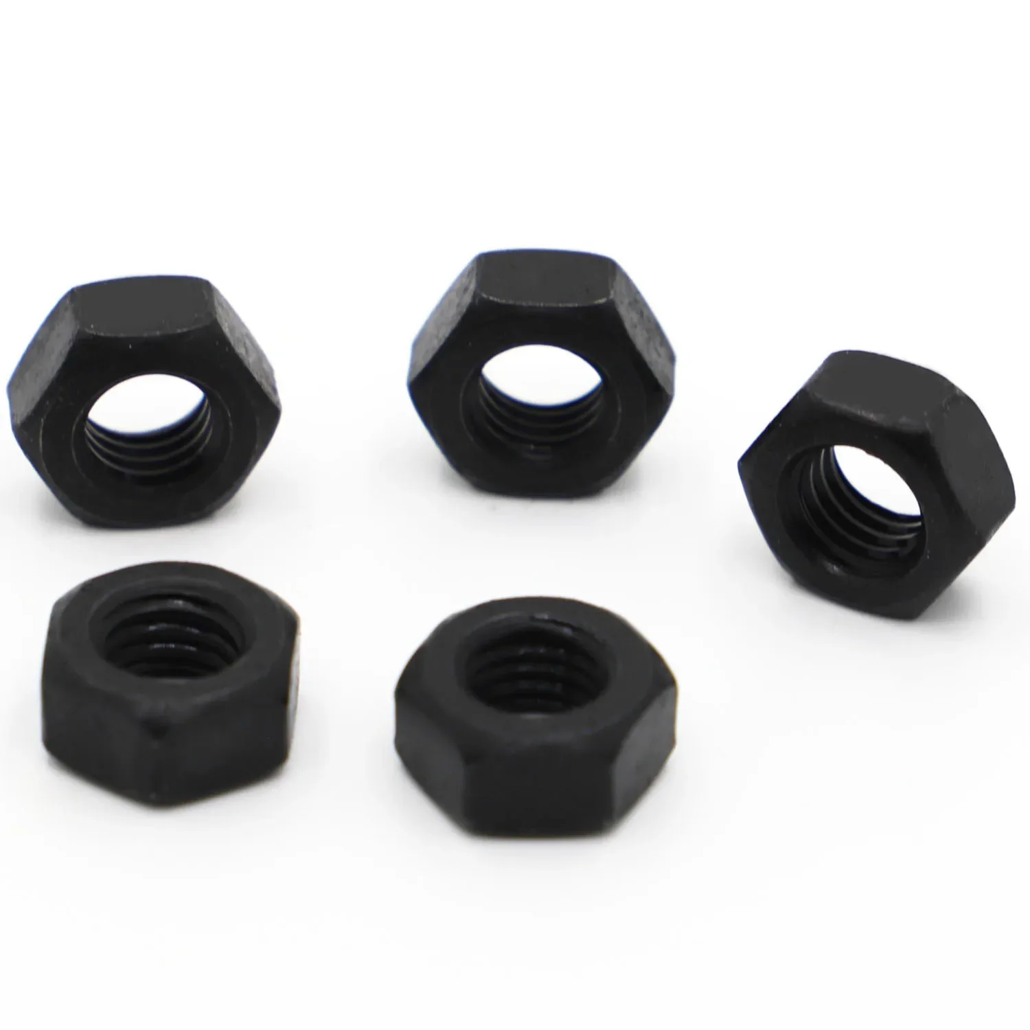 2-50pcs Black Grade 8.8 Oxide Carbon Steel DIN934 Metric Hexagon Hex Nut M2 M2.5 M3 M4 M5 M6 M8 M10 M12 M14 M16 M18 M20 M22 M24