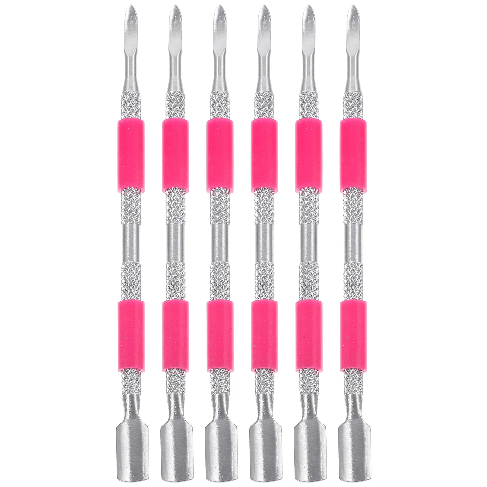 6 Pcs Fingernail Cleaner Manicure Kit Double-headed Steel Push Armor Gel Polish