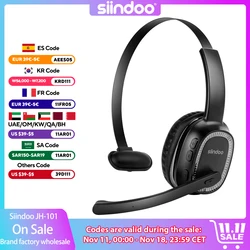 Siindoo JH-101 Call Center Headset with Mic Noise Cancelling Headphones for Telephone Counselling Services, Insurance, Hospitals