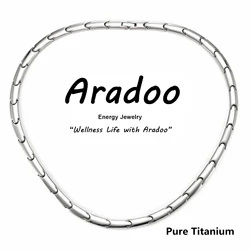 Minimalist Pure Titanium Health Necklace Anti-fatigue Fat Burning Magnetic Energy Anti-radiation Titanium Steel Necklace Collar