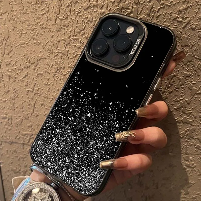 Dark Starry Sky Pattern Phone Case For iPhone 16 15 14 13 12 11 Pro Max 12 13 Mini XS X XR 8 7 14 15 Plus SE2 Shockproof Cover