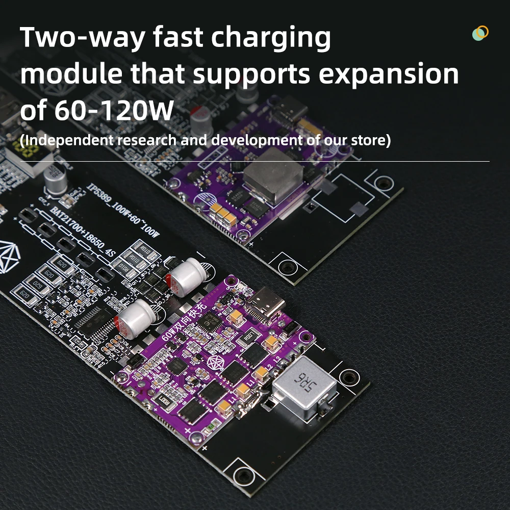 IP5389 Two-Way PD Fast Charging Type-c100w Power Bank Charging Protection High-Power Mobile Power Can Be Upgraded 60W 120W