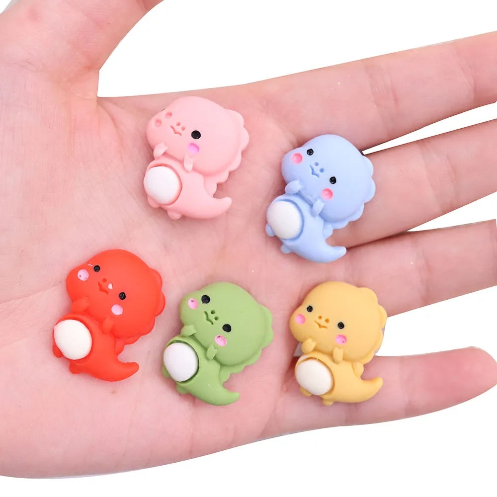 1pcs Resin Kawaii Colorful Animal Dinosaur Shoes Decoration Charms Buckle Clog Fit Wristband Hole Slipper Accessories Kid Gift