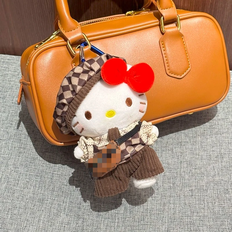 أزياء سانريو Kawaii مرحبا كيتي المفاتيح زهرة قديمة النمط البريطاني المفاتيح على ظهره شماعات لطيف زوجين على ظهره سحر الفتيات #1