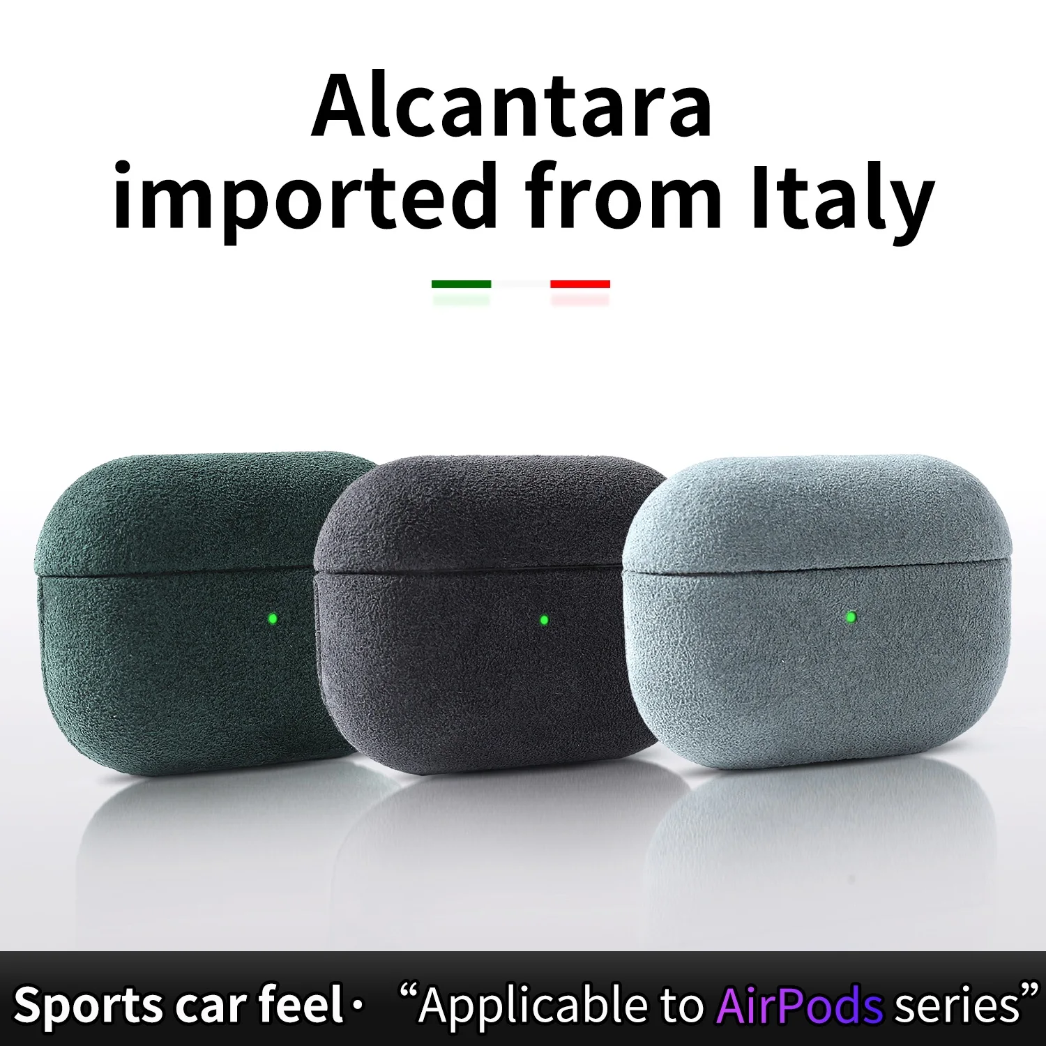 Funda Alcantara De Lujo Para Airpods Pro 2 Airpods4 Airpods3 Fundas De Cuero Para Airpod Pro Auriculares InaláMbricos Con Bluetooth Funda De Piel Giratoria