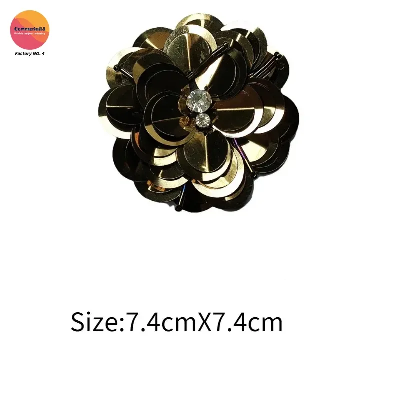

Handmade Beaded Sequin Patches Sewn and Pasted Clothing Shoes Hats Bag Accessories Patches Glitter Decorative DIY Decals