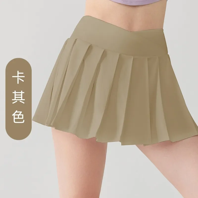 

Женская мини-юбка цвета хаки с высокой талией, плиссированная, облегающая, повседневная, в школьном стиле