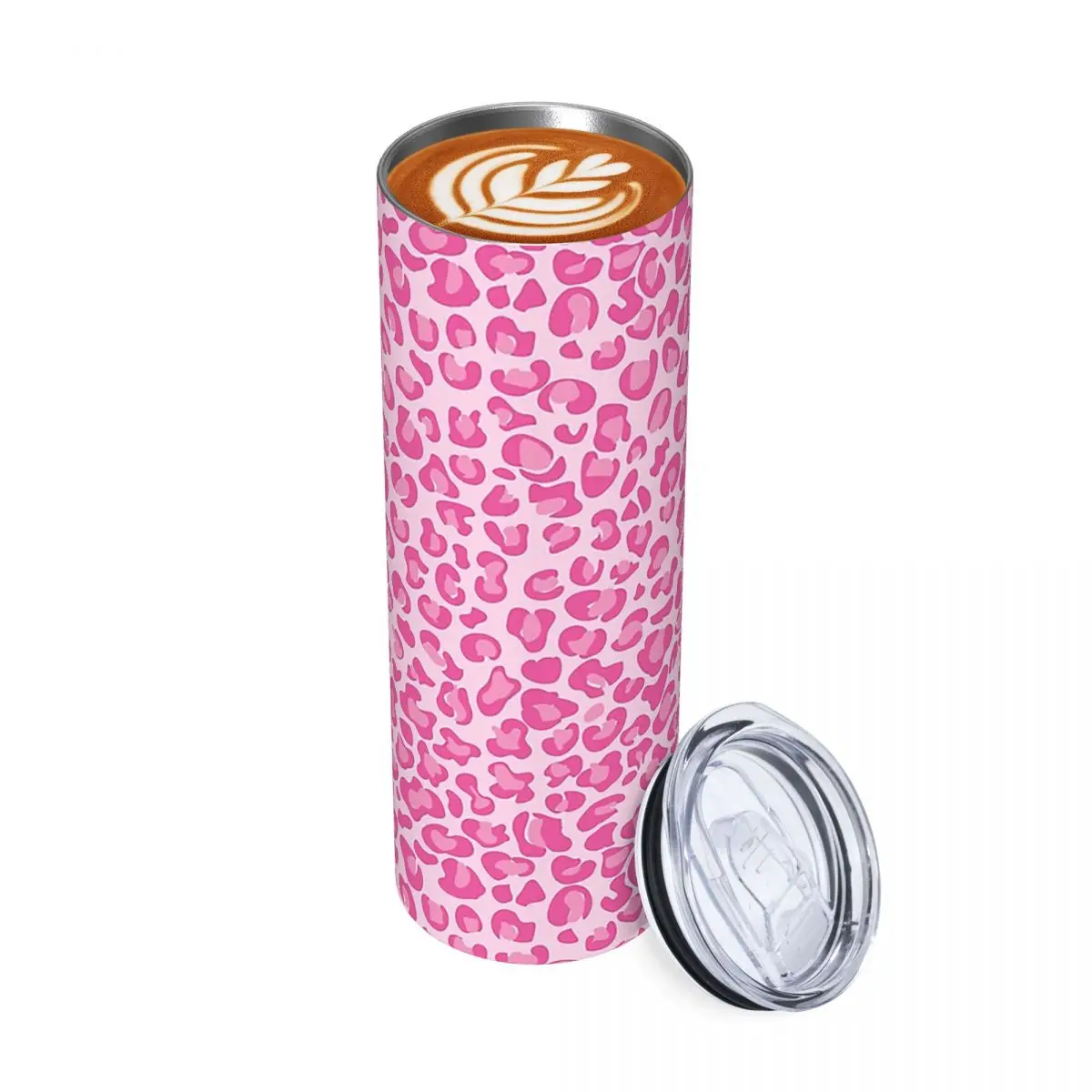 

Розовый леопардовый принт, стакан из нержавеющей стали, кружка с вакуумной изоляцией, термохолодные чашки, соломинка с крышкой, 20 унций