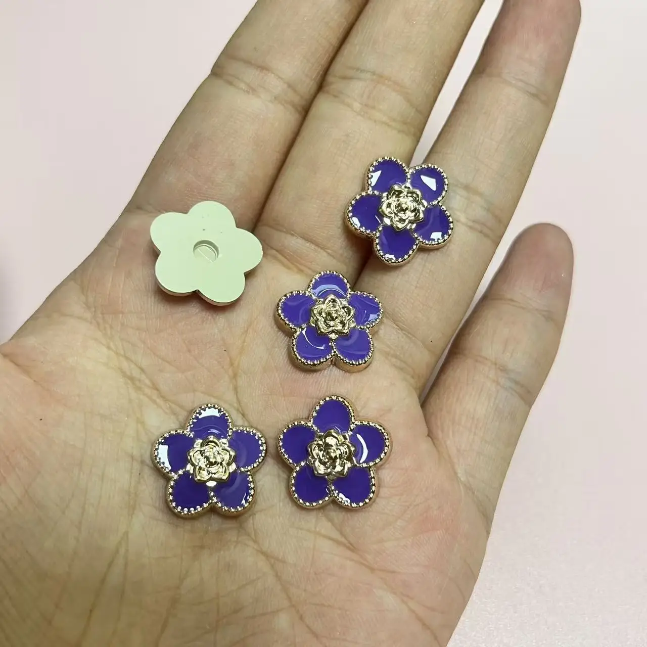 10 Stück Y2K süße lila Harz Haarnadel Lavendel Serie flache Rückseite Junk Handyhülle Harz Dekoration Charms