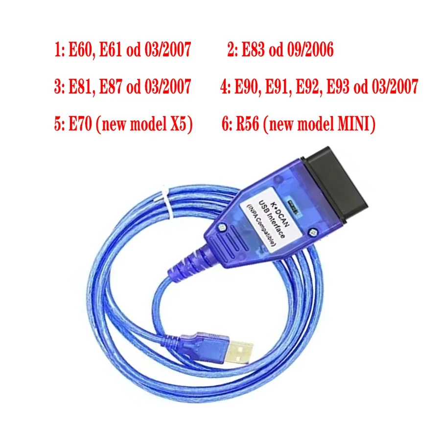 for INPA for BMW K+CAN FT232RL Chip with Switch for BMW 8 pin and With K-LINE Protocol Diagnostic Test Line