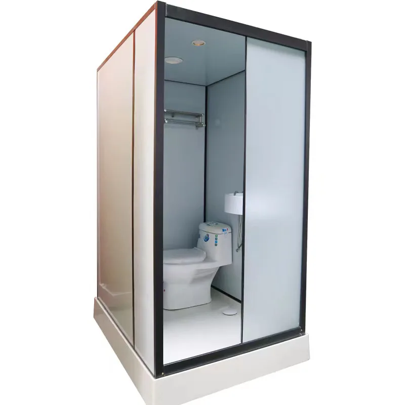 One-piece integrated bathroom shower room dry and wet separation manufacturer mobile apartment dormitory tempered glass
