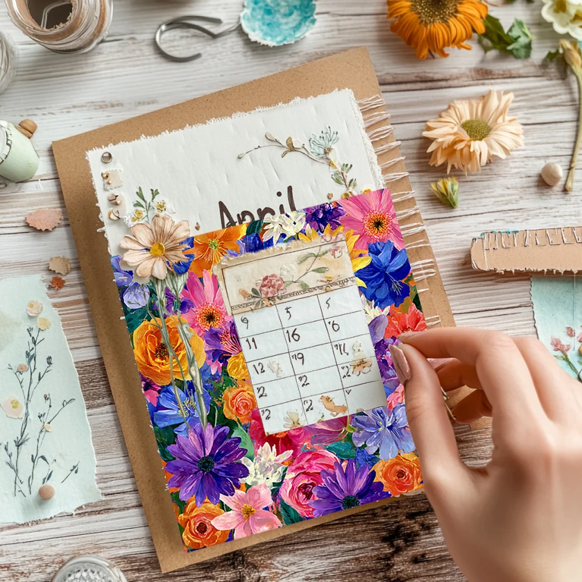 36 arkuszy papieru do scrapbookingu 15x15 cm: ręcznie rysowane cytaty do scrapbookingu, origami i pamiętnika wspomnień – unikalny zestaw