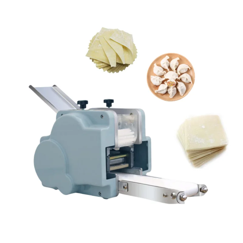 ماكينة تغليف الزلابية الكهربائية ماكينة صنع الجلد باللحم ماكينة ضغط العجين التجارية 50-90 مللي متر ماكينة صنع الجلد الزلابية 110/220 فولت