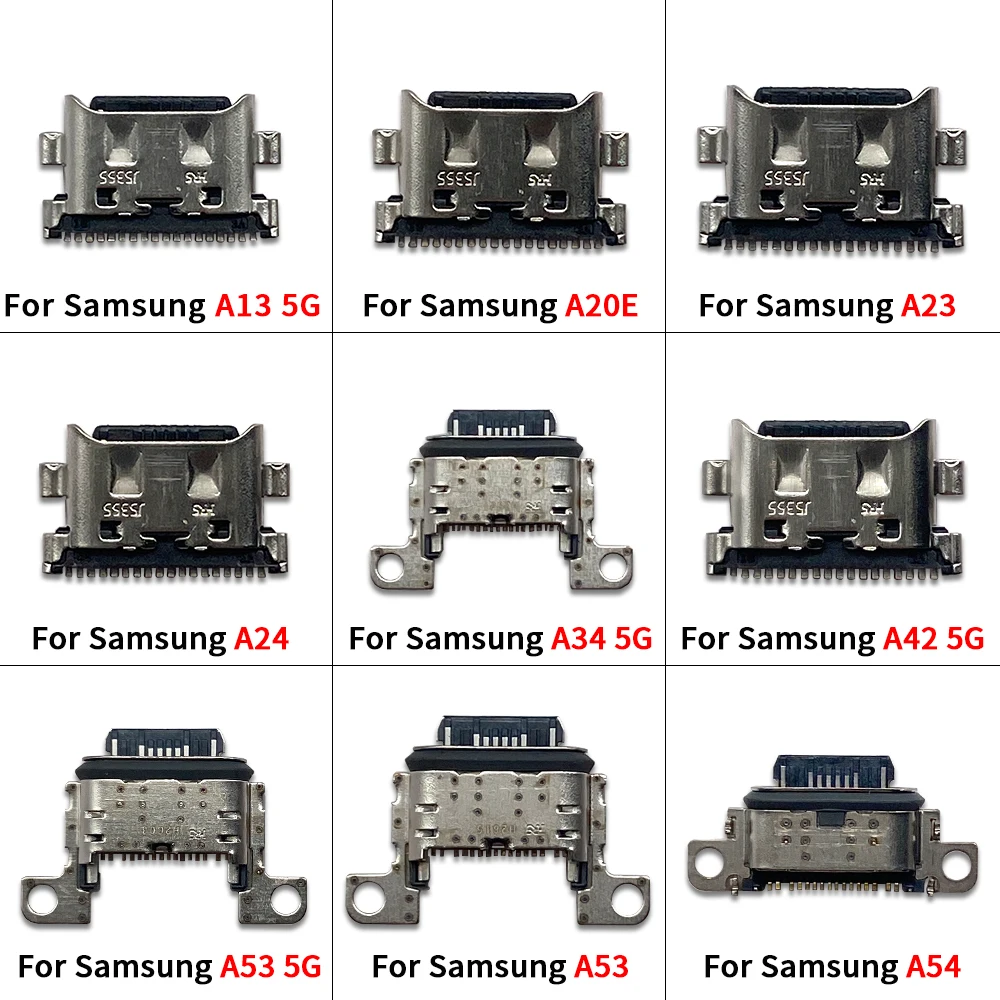 50Pcs，Micro USB Connector Charging Port Jack Plug For Samsung A04E A04S A05 A05S A13 4G A13 5G A14 A145P A146B  A04 A11 A12 A145