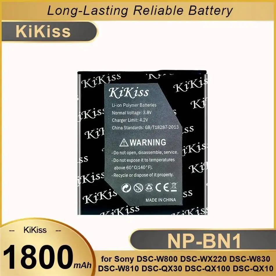 

Camera Battery NP-BN1 1800Mah For Sony Dsc-W800 Dsc-WX220 Dsc-W830 Dsc-W810 Dsc-QX30 Dsc-QX100 Dsc-QX10