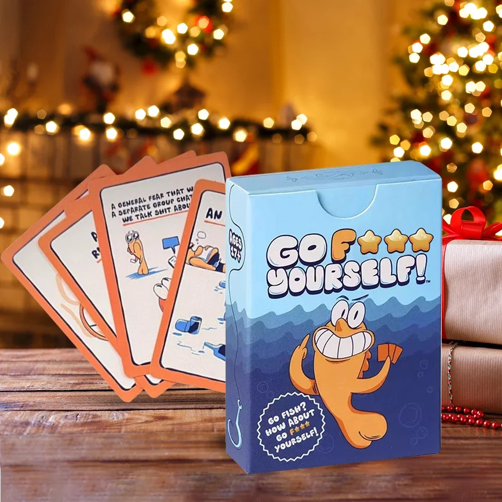 

НОВАЯ карточная игра Go Fish Yourself Веселый кляп в подарок Веселая настольная игра с поворотной ночью Семейное взаимодействие Вечеринка Игра для 2+ игроков