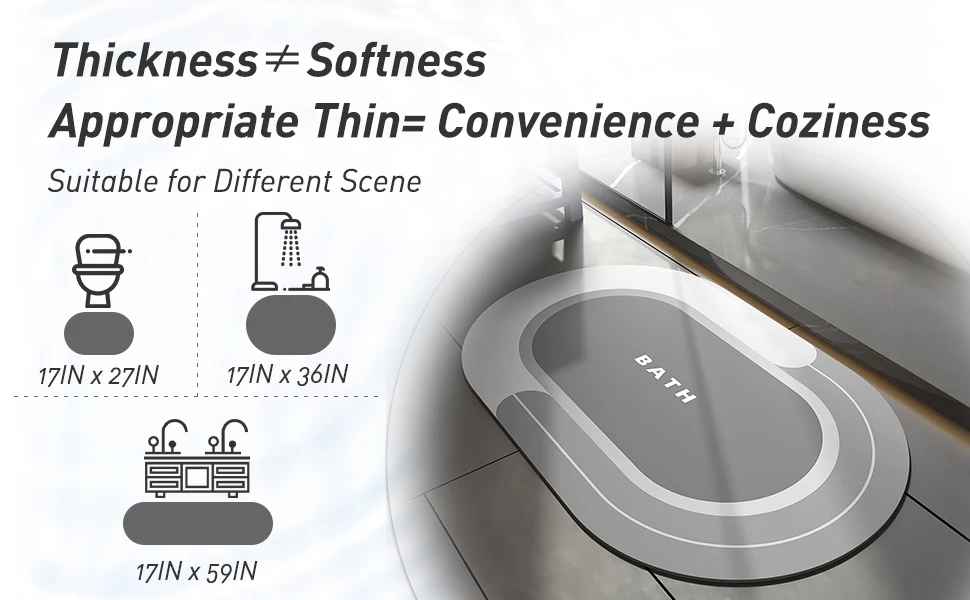 water absorbing bath mat-shower rugs for bathroom