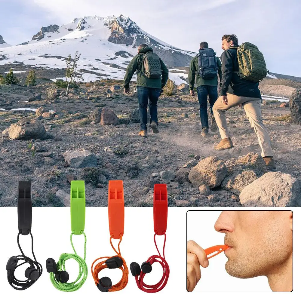 2-Frequency Outdoor Survival Whistle Portable High Multi-function Steel Whistles Decibel Stainless Emergency Life-Saving X1B2