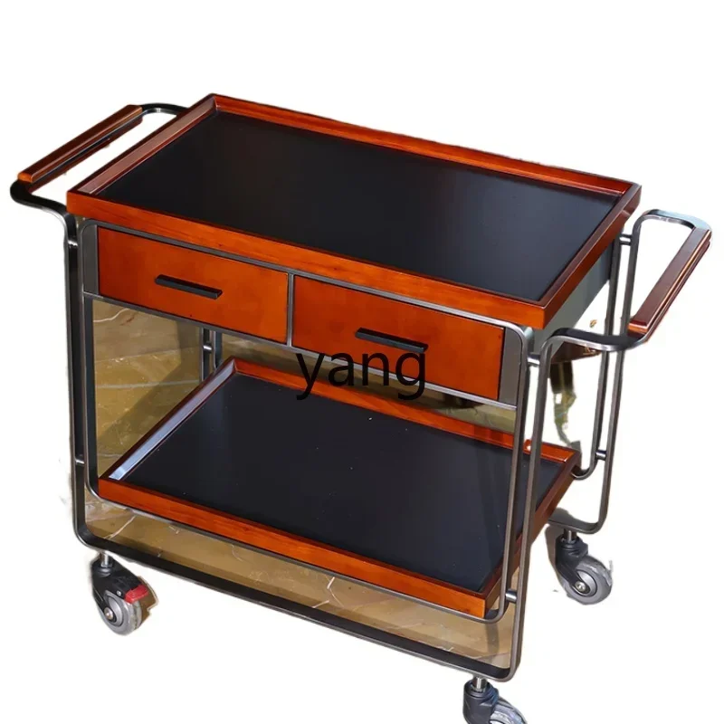 LH Hotel Food Delivery Cart Dining Side Cabinet Multifunctional Service Cart Pastry Wine Cart Mobile Mute