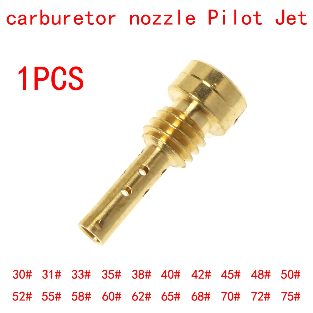 1PCS #30-75 4.5MMX0.75MM Pilot/Slow Jet  N424-25B For Keihin CVK FCR GSXR YZF R1 R6 CBR ZX7 ZX9 ZZR Carburetor Injector Nozzle