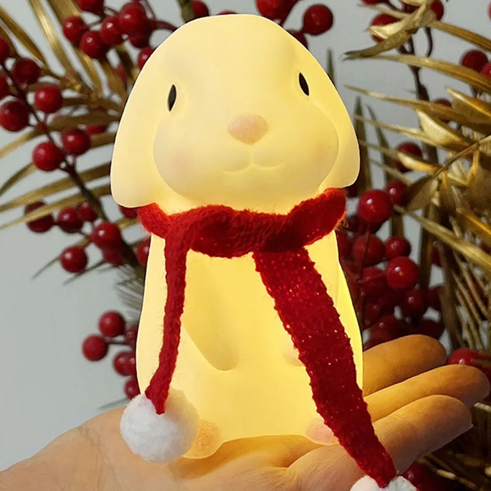 

2Pcs Premium Vinyl Night Light Cute Rabbit Shape Gentle LED Lighting for Bedroom Nursery Stairs Wardrobe Study Dorm Ambient