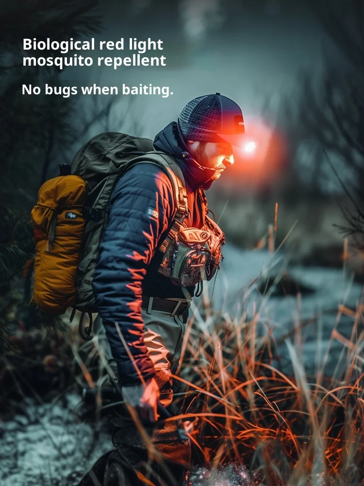 Lem l200/l300 poderoso farol de escalada ao ar livre lanterna 500mah/800mah recarregável cabeça de pesca tocha com hatclip