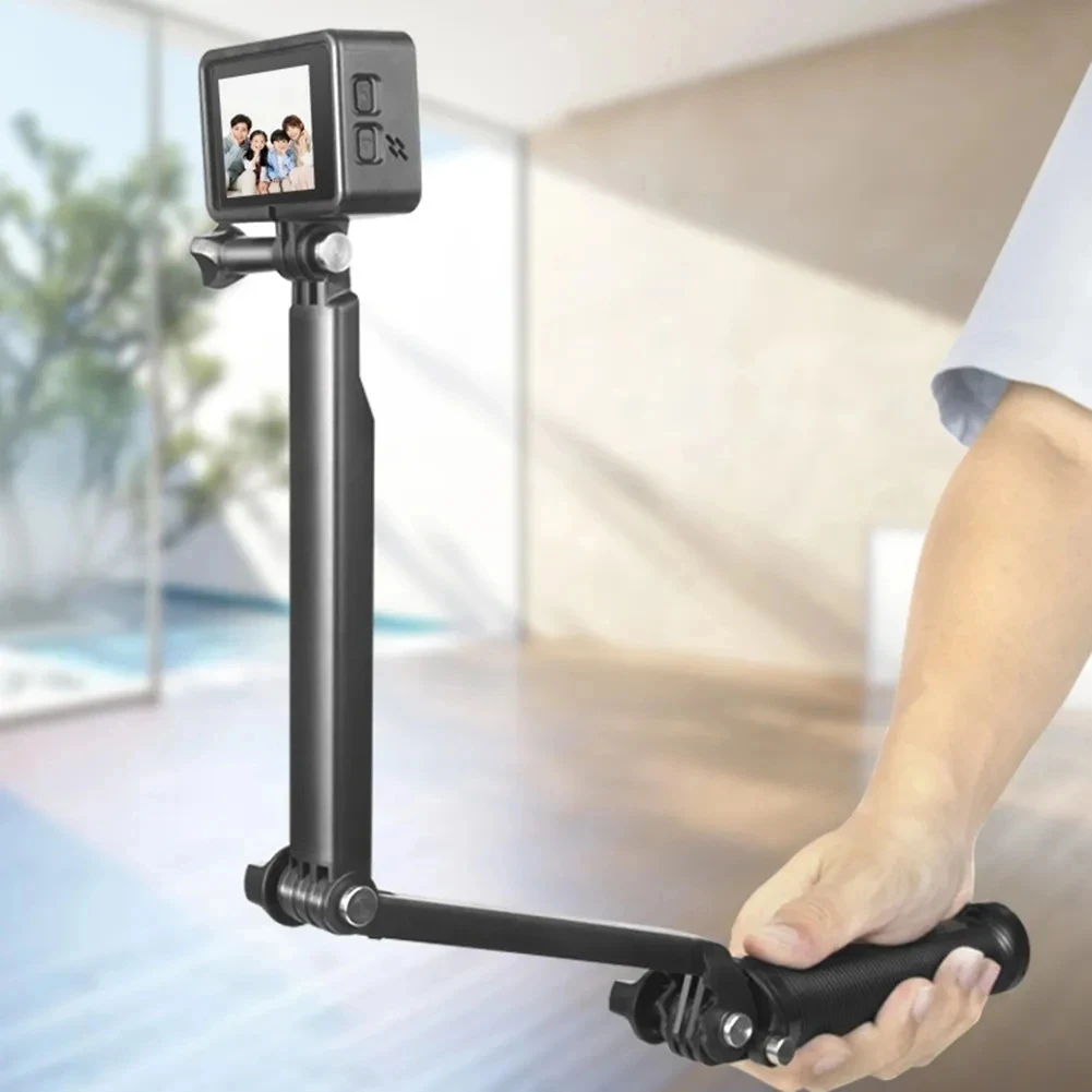 3-drożny uchwyt składany ręczny kij do Selfie Mini statyw do Insta360 Ace Pro GoPro 12 11 DJI Action 4 3 akcesoria do aparatów akcji