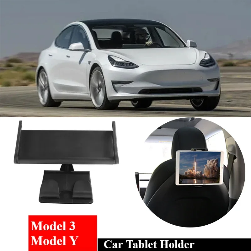 

Car Tablet Holder For Tesla Model 3 Y 2023 Auto Interior Accessories Seat Support Tablet Stand Phone Bracket for iPad Rotation