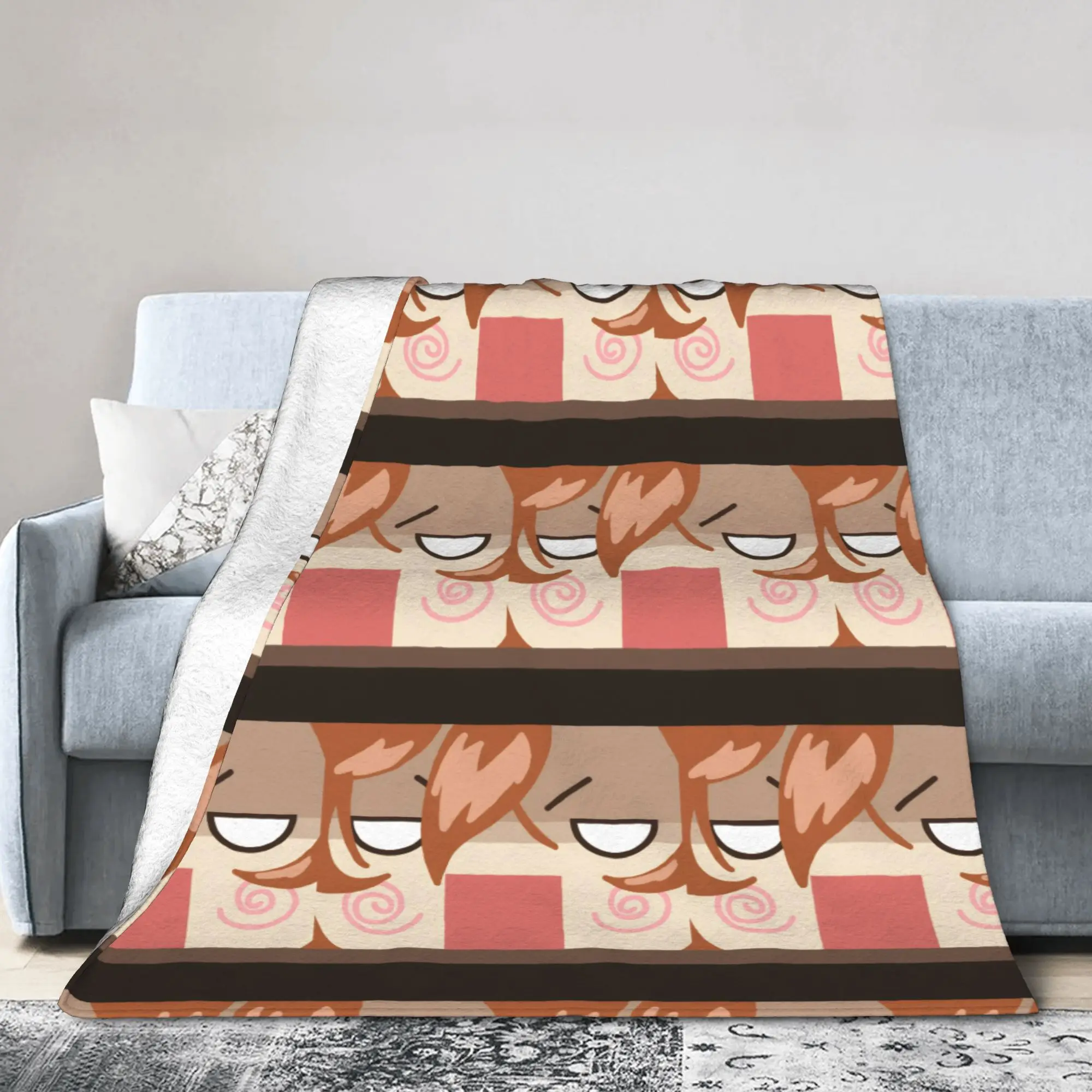 Anime Bungo Stray Dogs Blankets Velvet Spring Multi-function Lightweight Thin Throw Blankets for Bed Couch Plush Thin Quilt