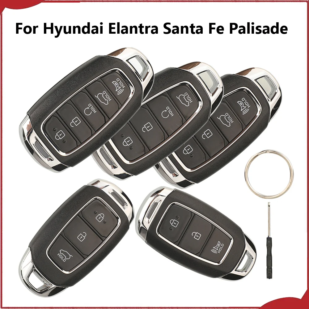 Jingyuqin New Remote Smart keyless Car Key Shell Case For Hyundai Elantra Santa Fe Palisade Kona Avante 2018-2021 Fob Housing